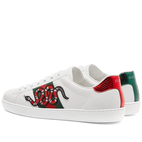 gucci ace trainers snake|Gucci ace metallic snakeskin sneakers.